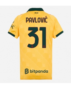 Billige Fotballdrakt AC Milan Strahinja Pavlovic #31 Replika Tredjedrakt Dame 2025-26 Kortermet Billige Fotballdrakt AC Milan Strahinja Pavlovic #31 Replika Tredjedrakt Dame 2025-26 Kortermet